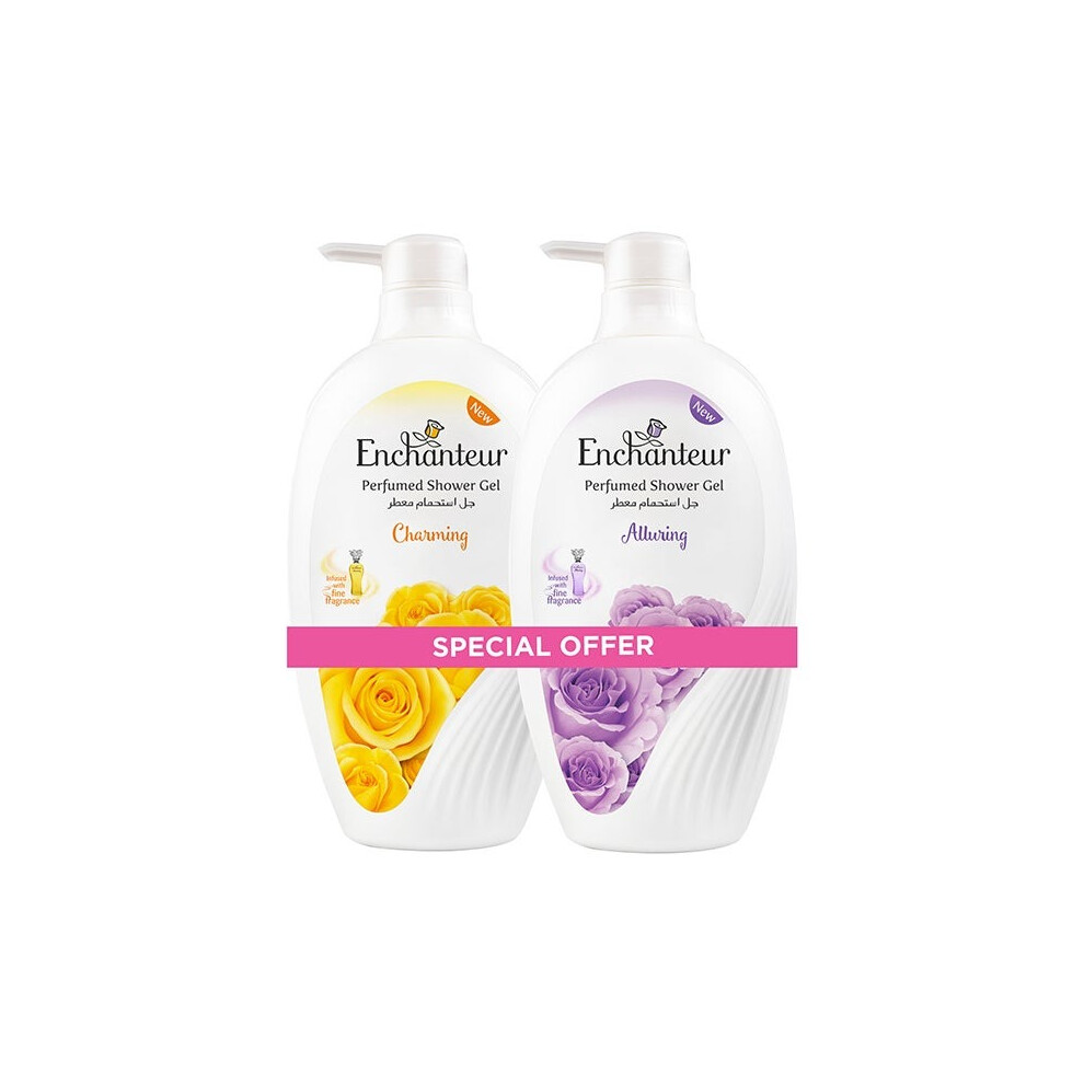 Enchanteur Perfumed Shower Gel Charming & Alluring 550ml Pack of 2