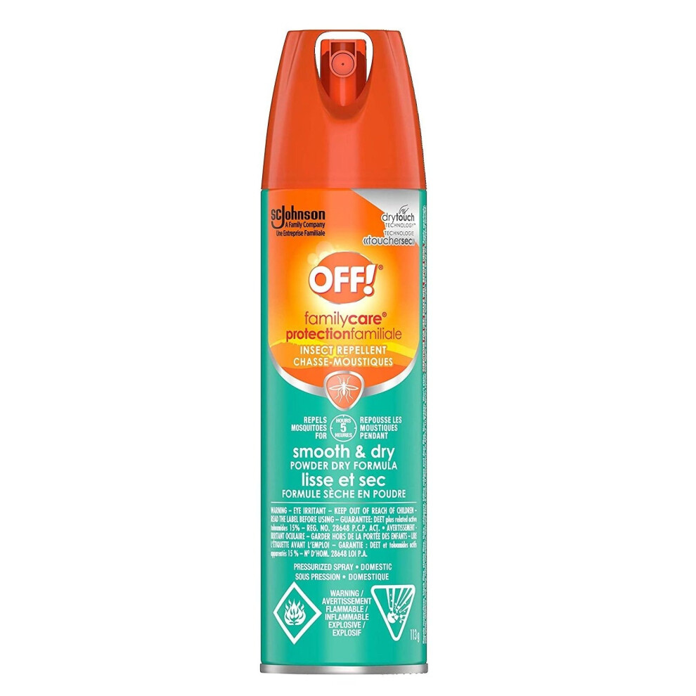 OFF! Family Care Insect Repellent - Smooth & Dry, Long-Lasting Protection Against Mosquitoes & Insects, Non-Greasy, Gentle Formula - 113g