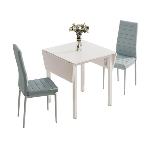 JEFFORDOUTLET Dining Table and Set of Chairs 2