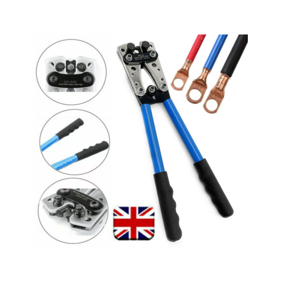 6-50mm² Electrician Wire Cable Lug Crimp Tool Terminal Crimper Plier