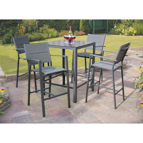 Garden Store Direct Sydney Aluminium 4 Seat Square Bar Set 1