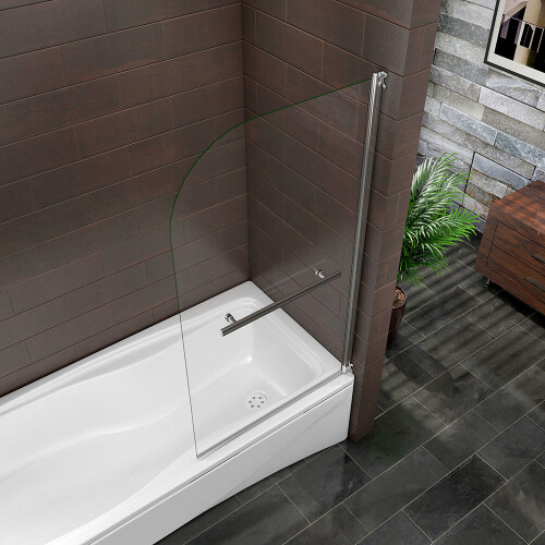 800x1400mm Pivot Shower Screen Bathroom Door Panel Strap handle 2