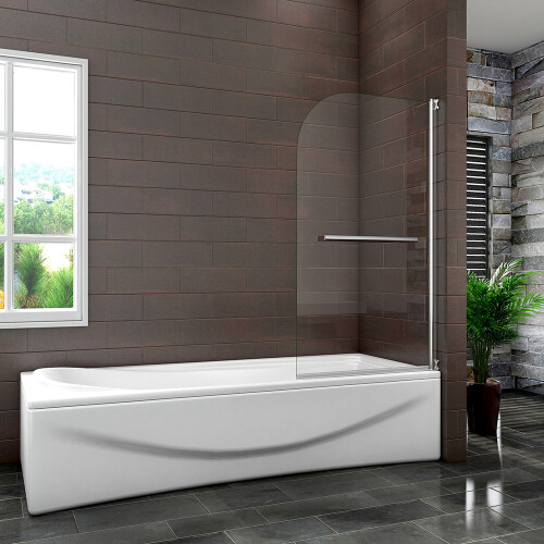 800x1400mm Pivot Shower Screen Bathroom Door Panel Strap handle