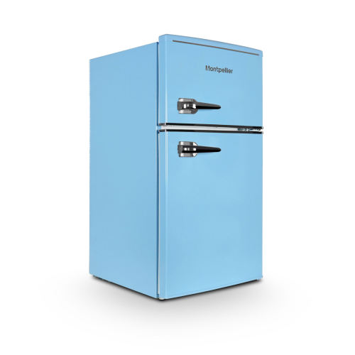 MONTPELLIER Montpellier MAB2035EPB Undercounter Retro Fridge Freezer Pastel Blue 2