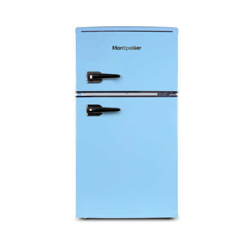 MONTPELLIER Montpellier MAB2035EPB Undercounter Retro Fridge Freezer Pastel Blue