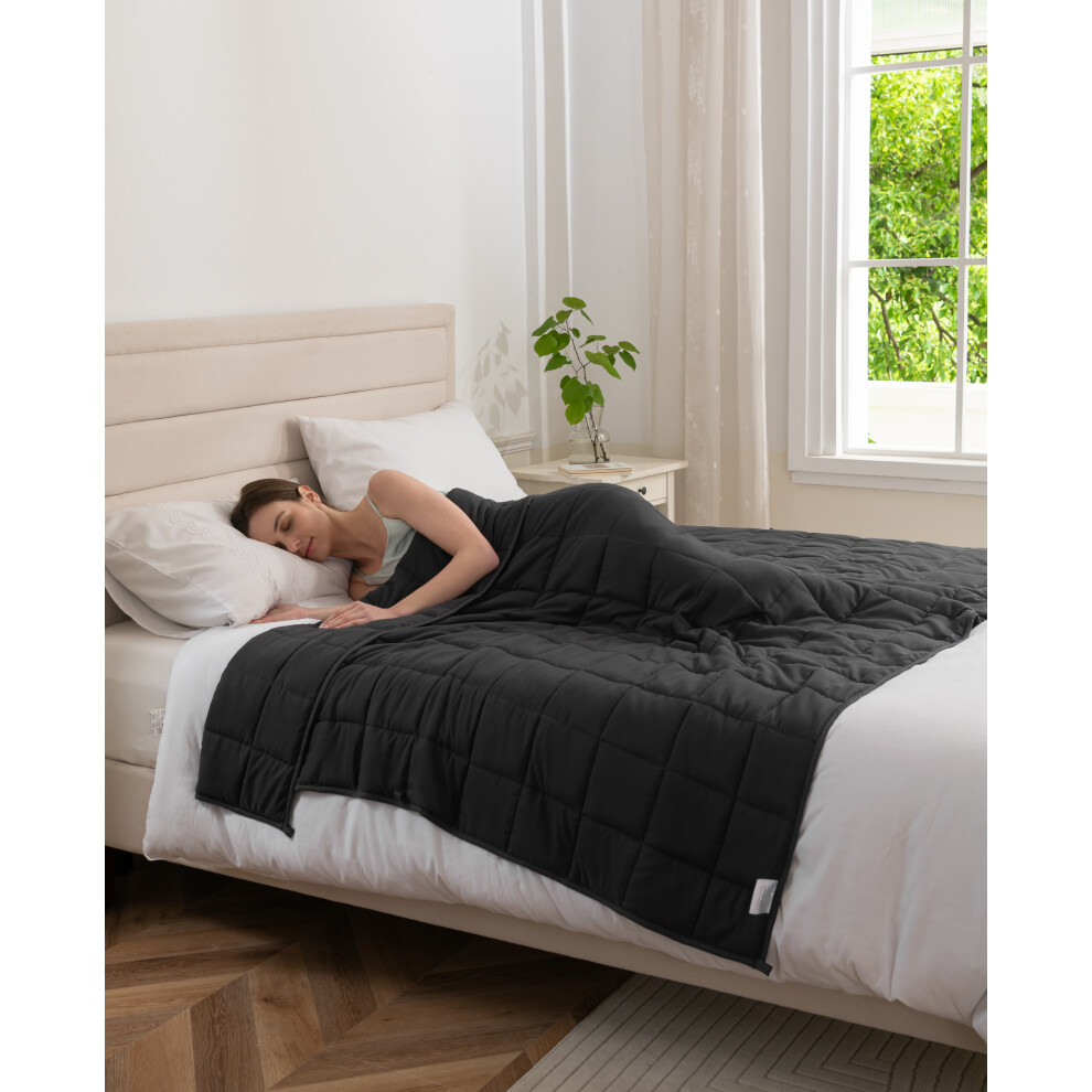 (150x200cm-6kg) Weighted Blanket Stress Relief Gravity Blanket Sensory Calming Relaxing Blanket for Adult
