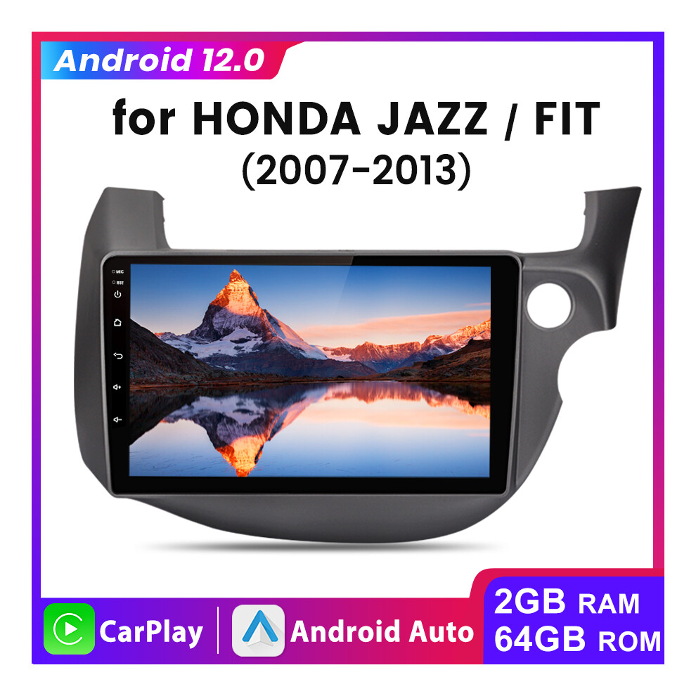 64G For Honda JAZZ/FIT 07-2013 Carplay Android12 Car Radio GPS Sat Nav