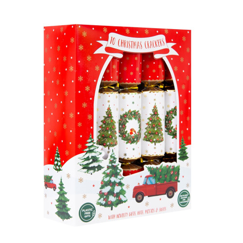 10 Traditional Christmas Crackers Tree Wreath Dinner Cracker 12 Inch 2