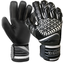 (Black, 4 - For 6 to 8 Years Old) Goalkeeper Gloves - Finger Spine Protection
