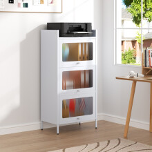 Vertical File Cabinet For Home Office Storage Cabinet with 3 Shelves