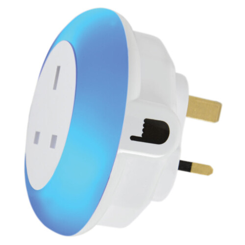 Plug Through Multi Coloured LED Night Light with Dusk to Dawn Sensor for Bedroom, 1pc 2