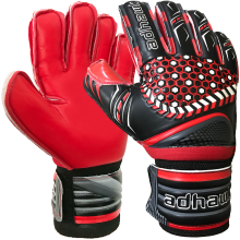 (Red, 7 - For Youth-Teen) Goalkeeper Gloves - Finger Spine Protection