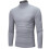 (gray, L) Men Turtleneck Long Sleeve Shirts Solid Undershirt Lightweight Base Layers Thermal Underwear Sweater Pullover Tops 2025 6