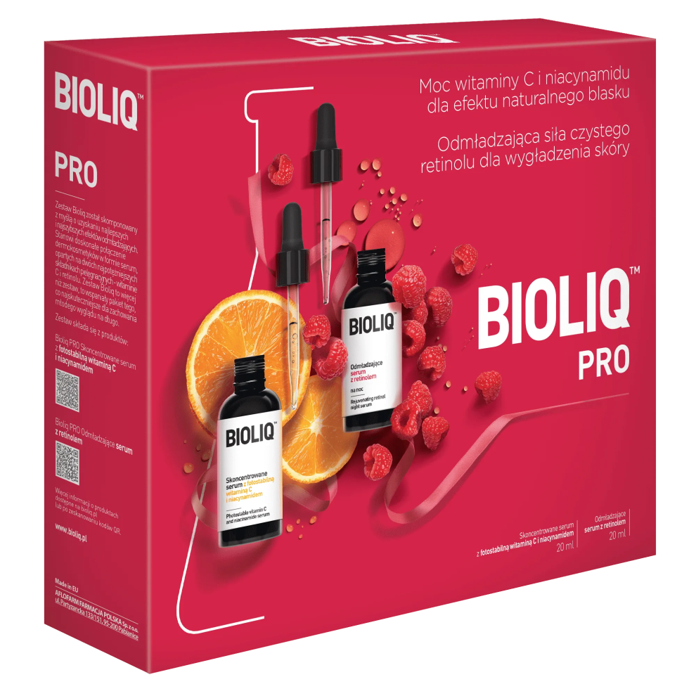 Bioliq Pro Set, Serum Vitamin C 20 ml + Rejuvenating  Retinol, 20 ml