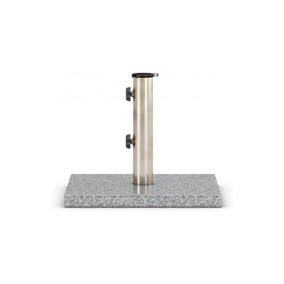 Square Granite Grey Heavy Duty Parasol Base, 15kg