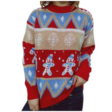 (red, XL) 2025 Christmas Sweaters for Women Roomy Ugly Christmas Gifts Fuzzy Relaxed Funny Mom Gifts for Christmas Clearance Outlet