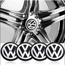 (VW 65mm) Set of 4 Wheel Hub Covers for Alloy Wheels