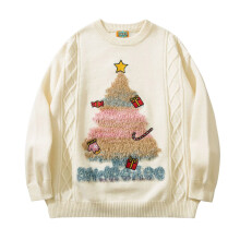 (a, M) Winter Women's Christmas Sweater 2025 Sweater Slim Red Wine Glass Pattern Cardigan Collar Pleated Long Sleeve Shirt Fashion Top