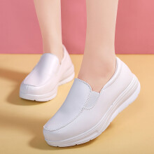 (white, 6.5(38)) Ladies Slope Heel Shoes Soft Cushion Comfortable Nurse Shoes Women's Shoes Mother's Shoes Work Shoes