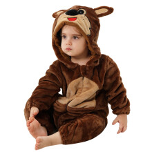 (brown, 3-4 Years) Toddler Halloween Costume Unisex Baby Animal Costume Cow Costume Toddler My First Halloween Outfit for Kids 6-12 Months