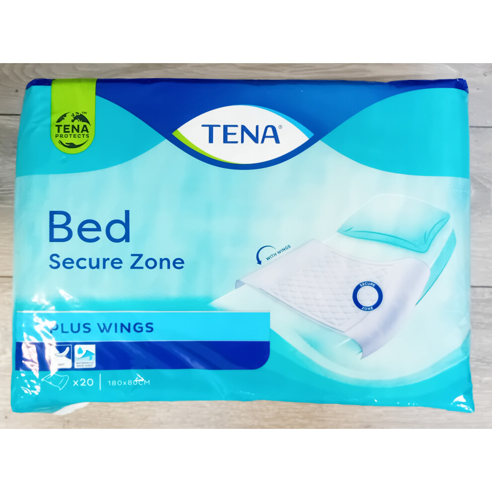 Tena bed pads plus wings 80cm x 180cm pack of 20 - REF: 771102