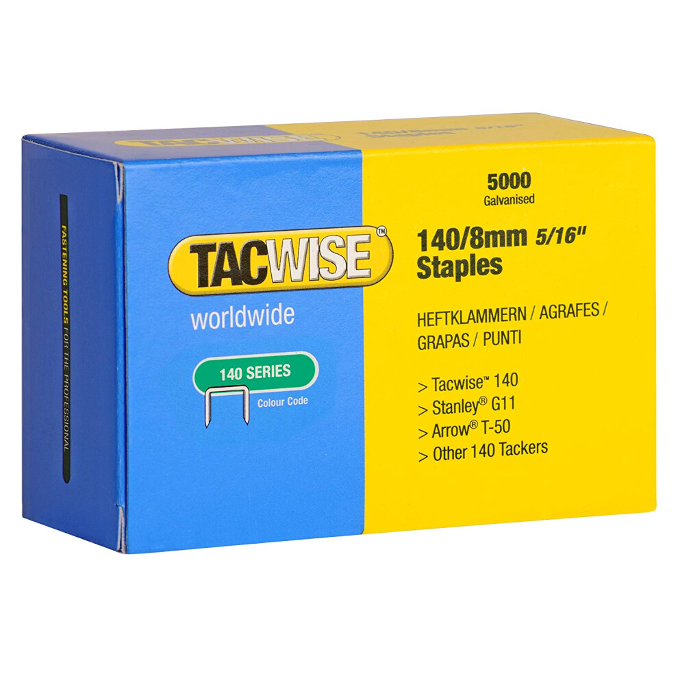 Tacwise 140 Galvanised Staples 8mm (Pack 5000) TAC0341 - Image 16