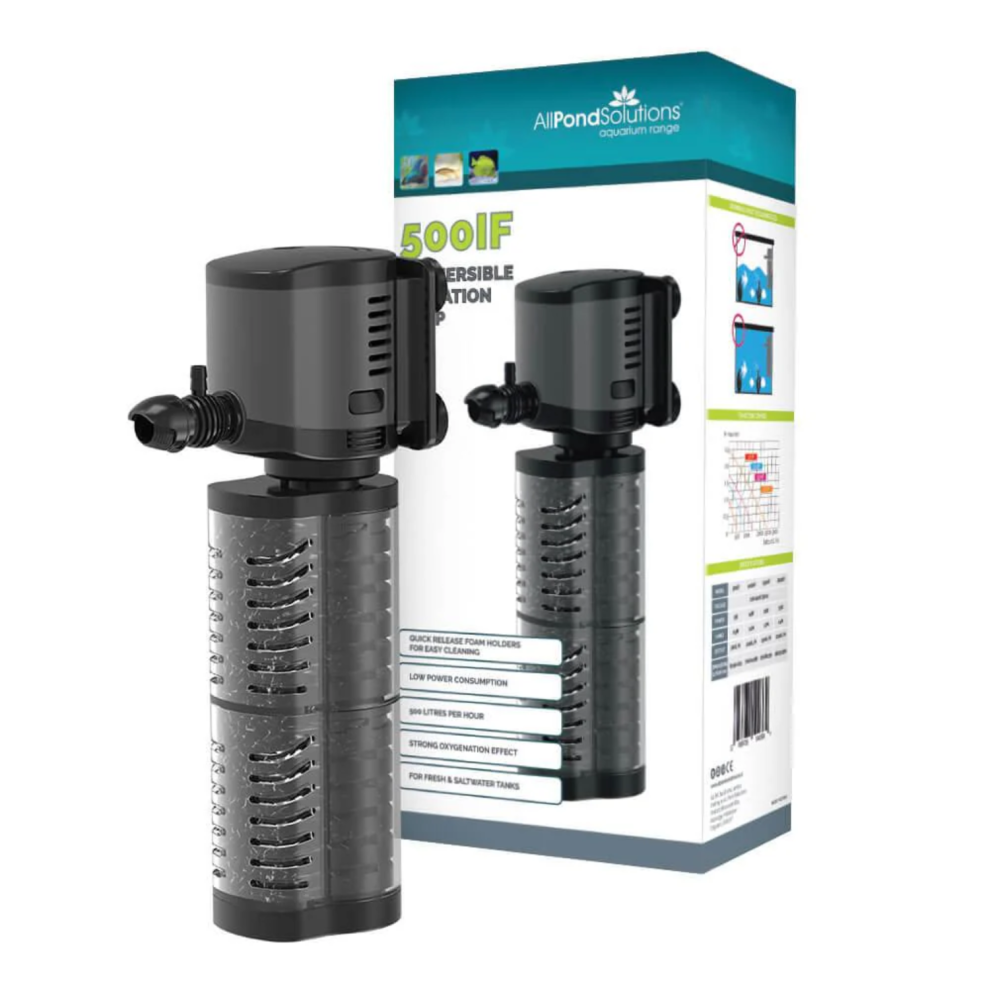 AllPondSolutions 500L/H Aquarium Internal Filter 500IF