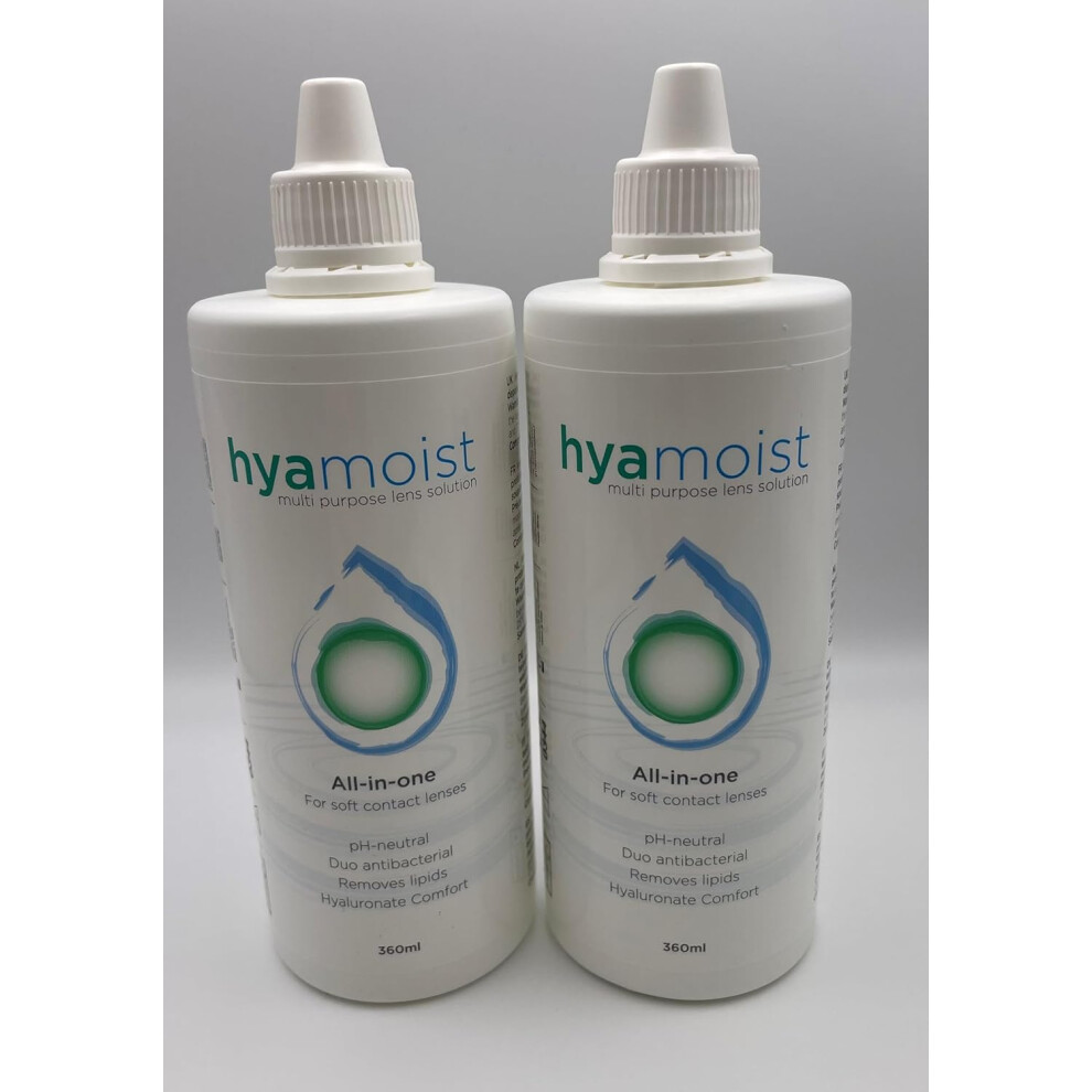 Hyamoist Multi-Purpose Contact Lens Solution 2X 360Ml