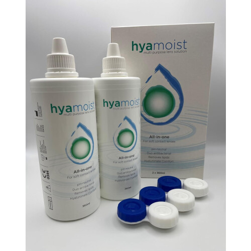 Hyamoist Multi-Purpose Contact Lens Solution 2X 360ml 1