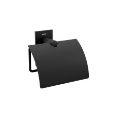 Cosmic Wall Mounted Toilet Paper Square Holder Compact with Chrome Finish Black