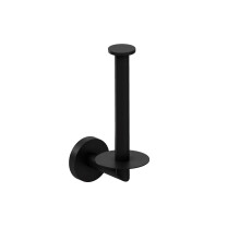 Cosmic Wall Mounted Vertical Toilet Roll Holder with Durable Metal Matte Black