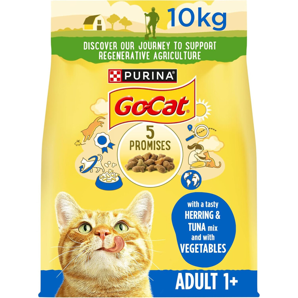 Go-Cat Herring And Tuna Dry Cat Food 10Kg