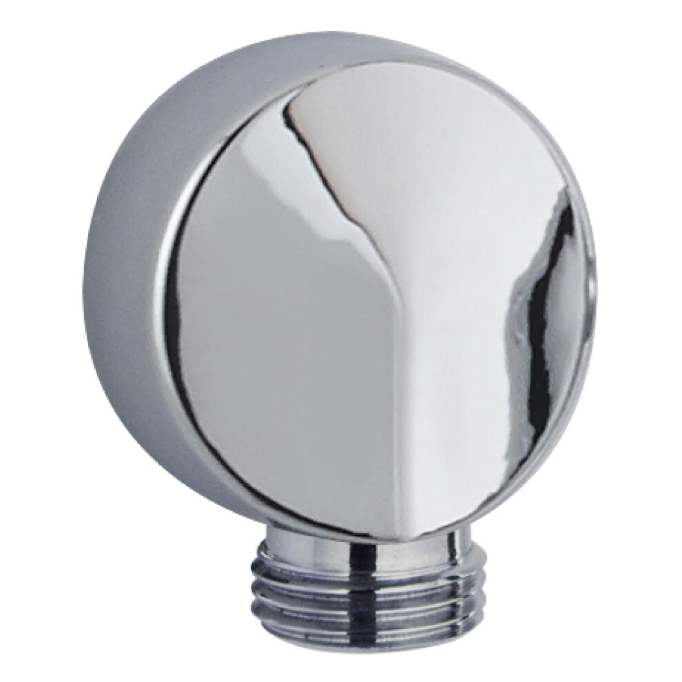 Round Outlet Elbow in a Chrome Finish