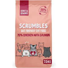 (2.5 kg (Pack of 1)) Scrumbles All Natural Dry Cat Food With Chicken and Fresh Salmon