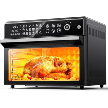 30L Air Fryer Oven 18 in 1 Presets Dual Cook Function Air Fryer Technology Digital LED Touch Temperature Control Oil Less Cooking 7 Accessories 1800W