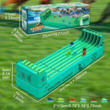 (race) Misfans Mini Horse Racing Game for 6 Players - Plastic Tabletop Party Game with AA Battery