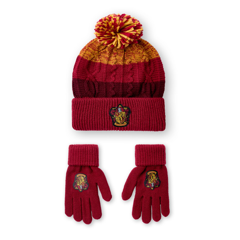 Harry Potter Beanie and Gloves Set (Unisex Multicoloured)
