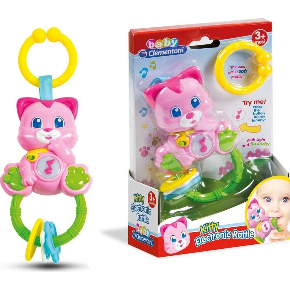 Clementoni Kitty Electronic Rattle With And Sound Light
