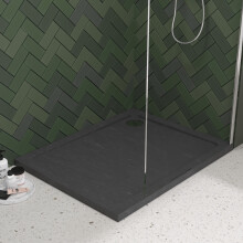 1000mm x 800mm Premium Rectangular Shower Tray - Slate Grey