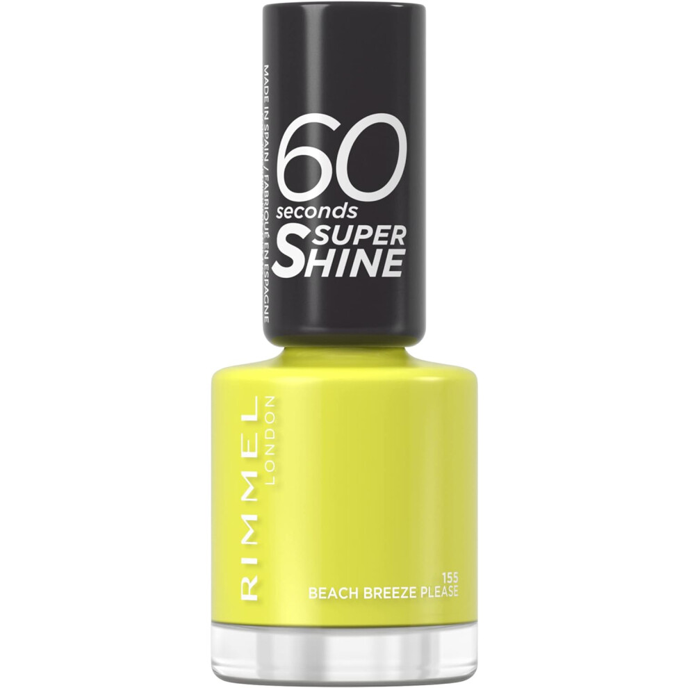 (Rimmel London Super Shine 60 Seconds Nail Polish, 155 Beach Breeze Please, 8ml) Rimmel London Super Shine 60 Seconds Nail Polish, 155 Beach Breeze Pl