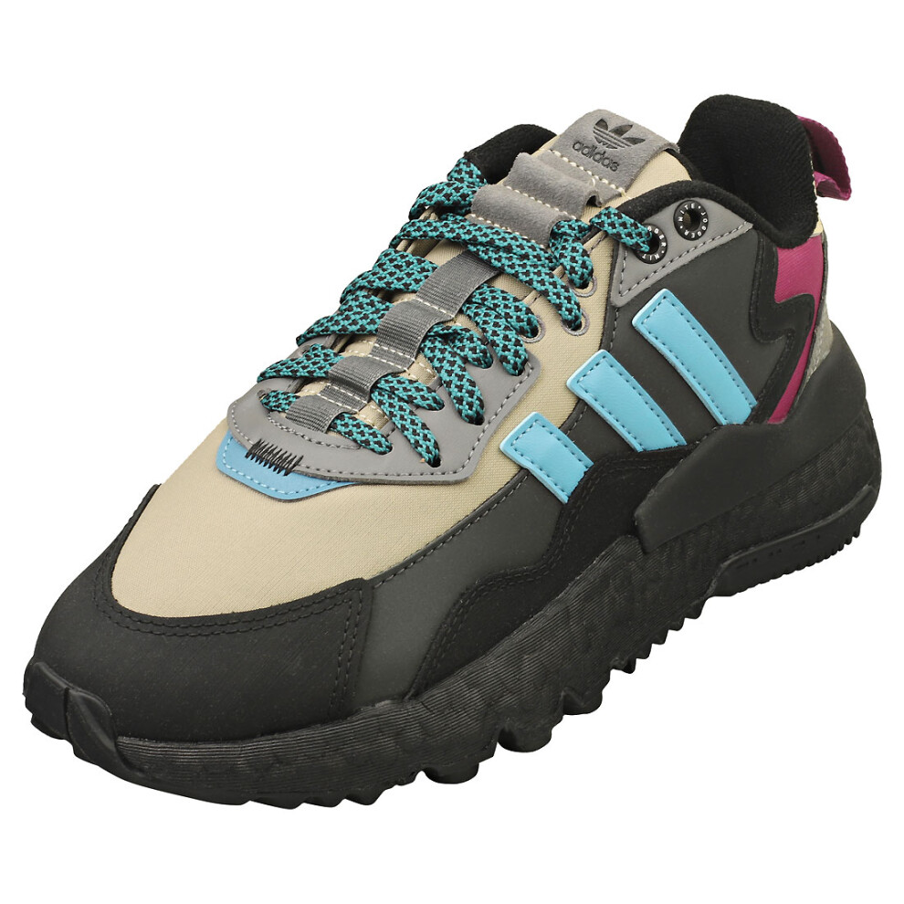 (5) adidas Nite Jogger Winterized Mens Fashion Trainers in Black Grey