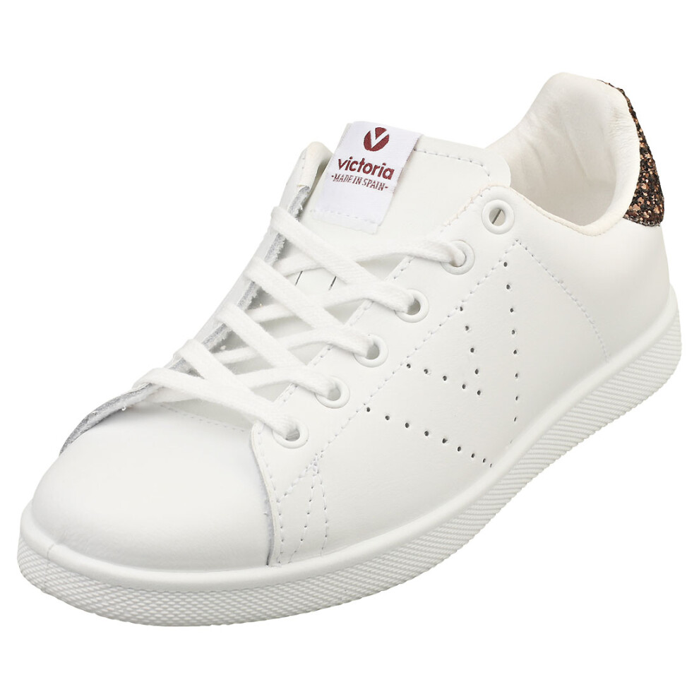 (6) Victoria Tennis Glitter Womens Fashion Trainers in White