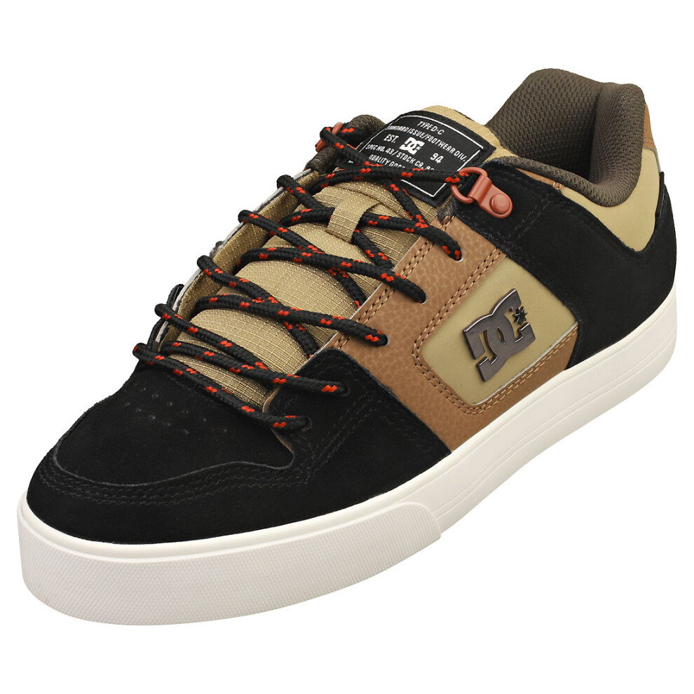 (10) DC Shoes Pure Wnt Mens Skate Trainers in Brown Green