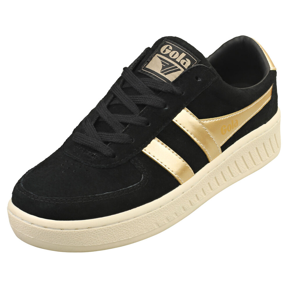 (8) Gola Grandslam Pearl Womens Fashion Trainers in Black Gold