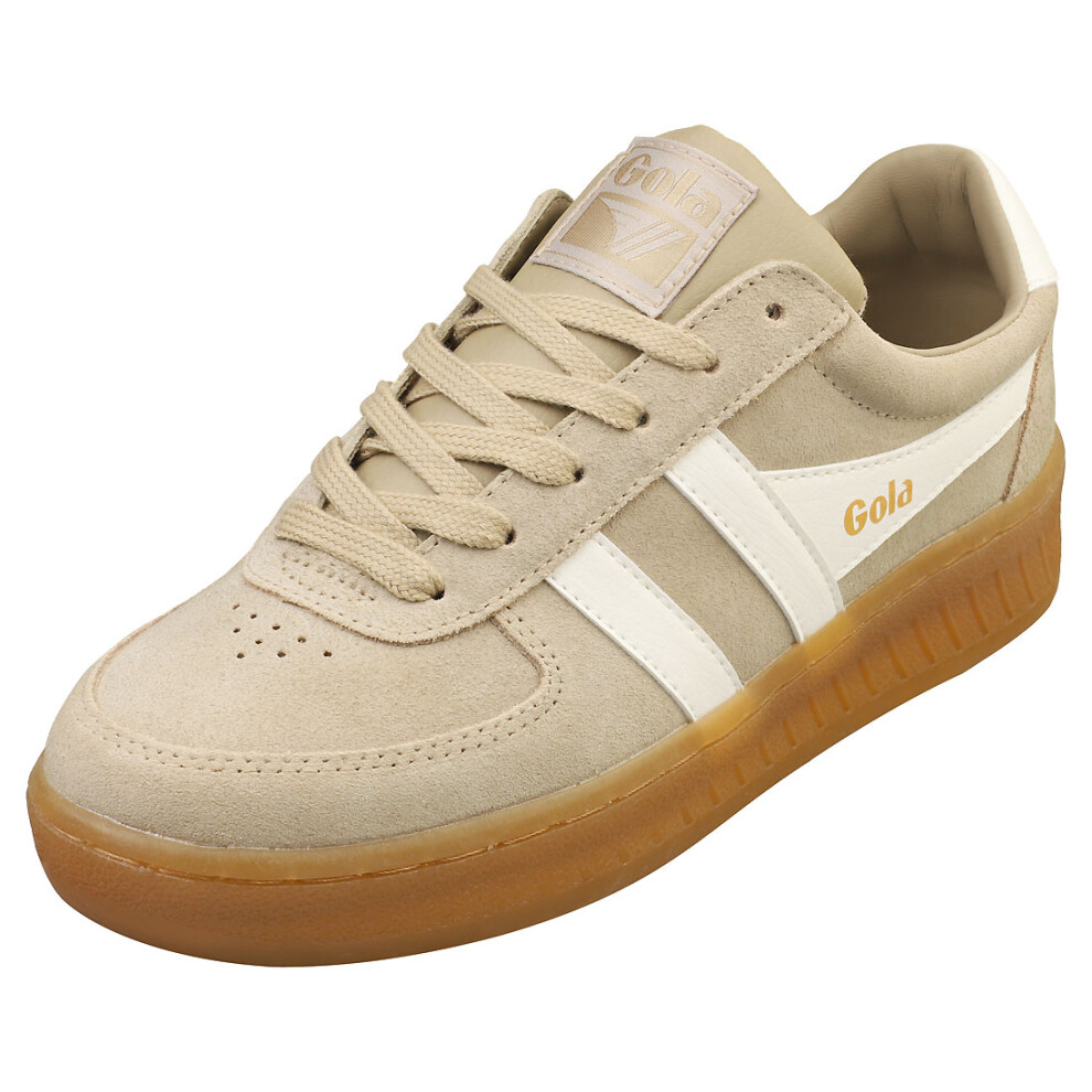 (8) Gola Grandslam Womens Fashion Trainers in Bone Off White