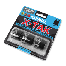 (Black) 3x Karakal XTAK Overgrip 0.6mm For Tennis Badminton Squash Racketball