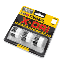 (White) 3x Karakal X-DRI Overwrap Super Soft Ultra Thin Racket Grip