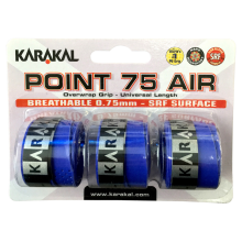 (Blue) 3x Karakal Point 75 Air Overwrap Grip Anti Slip Racquet Protector