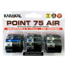 (Black) 3x Karakal Point 75 Air Overwrap Grip Anti Slip Racquet Protector