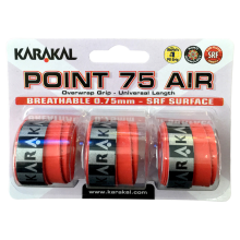 (Red) 3x Karakal Point 75 Air Overwrap Grip Anti Slip Racquet Protector